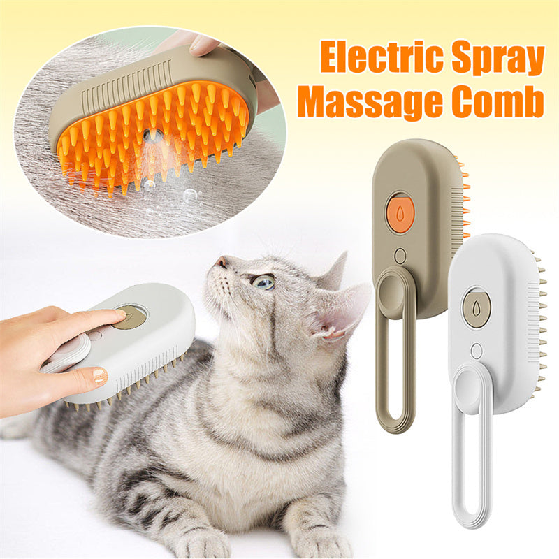 Cat Steam Brush 
 3 In 1 Electric Spray Cat Hair Brushes For Massage Pet Grooming Comb Hair Removal Combs Pet Products